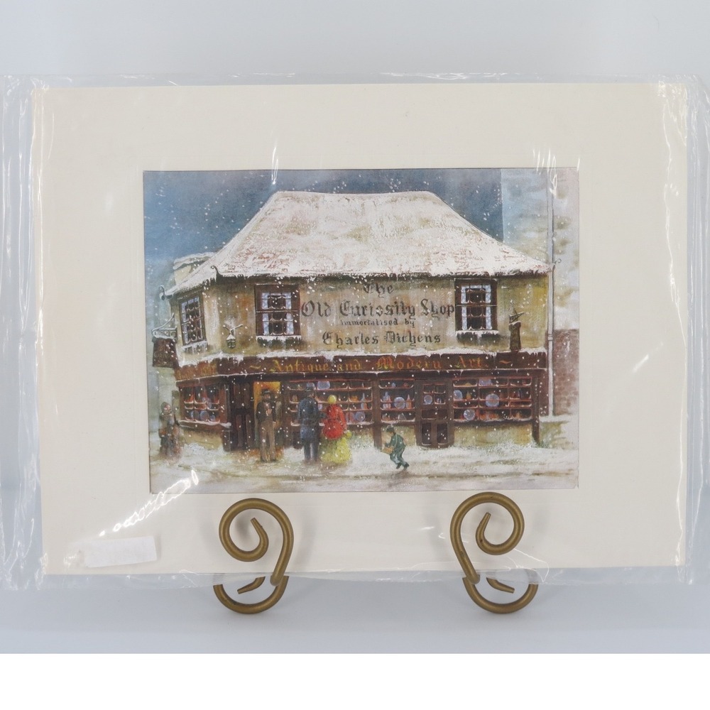 Vintage Disney Old Curiosity Shop Foiled Artwork Original Wrapping PriceTag 12x9